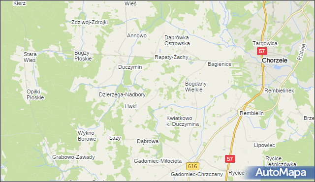 mapa Rapaty-Sulimy, Rapaty-Sulimy na mapie Targeo