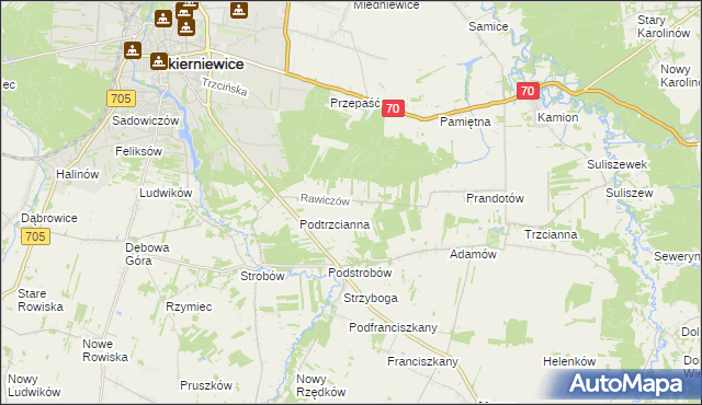 mapa Rawiczów, Rawiczów na mapie Targeo