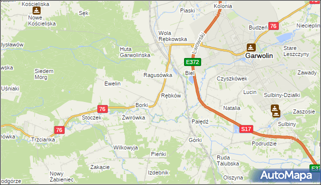 mapa Rębków, Rębków na mapie Targeo