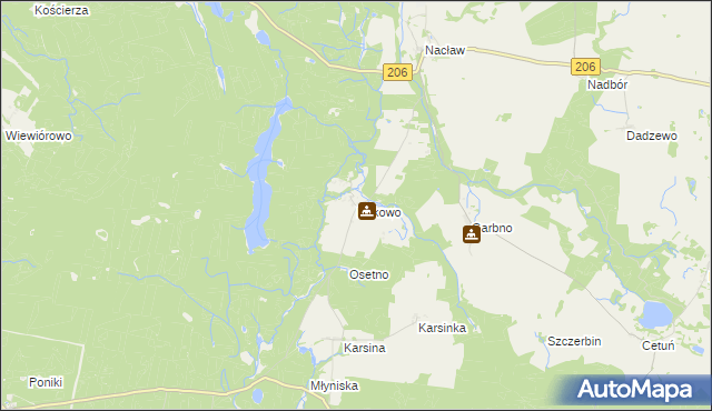 mapa Rekowo gmina Polanów, Rekowo gmina Polanów na mapie Targeo