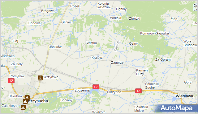 mapa Romualdów gmina Wieniawa, Romualdów gmina Wieniawa na mapie Targeo