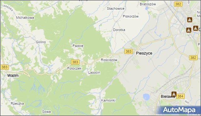 mapa Rościszów, Rościszów na mapie Targeo