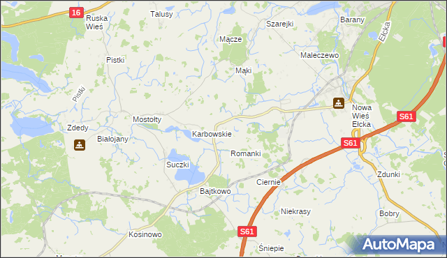 mapa Rostki Bajtkowskie, Rostki Bajtkowskie na mapie Targeo