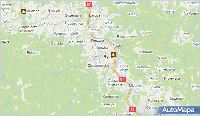mapa Roztoka Ryterska, Roztoka Ryterska na mapie Targeo