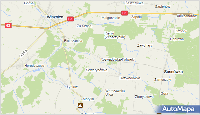 mapa Rozwadówka-Folwark, Rozwadówka-Folwark na mapie Targeo