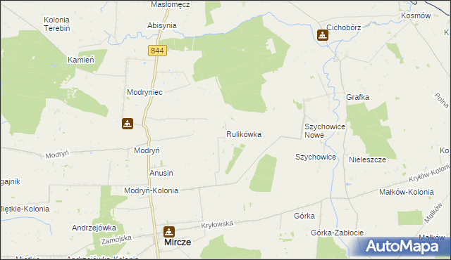 mapa Rulikówka, Rulikówka na mapie Targeo