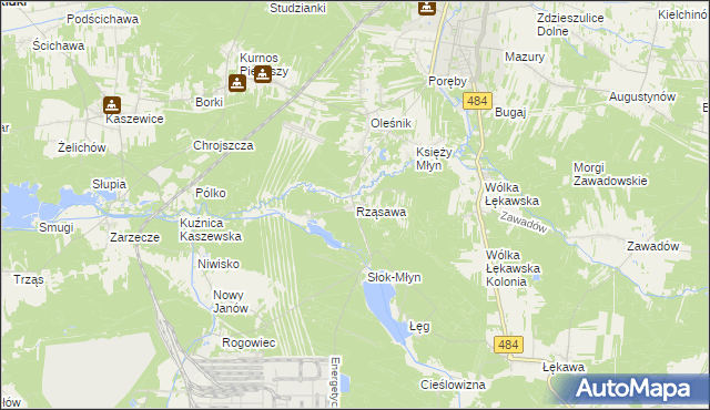 mapa Rząsawa, Rząsawa na mapie Targeo