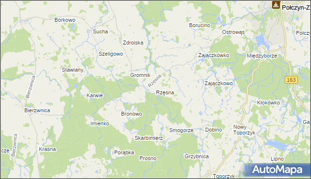 mapa Rzęsna, Rzęsna na mapie Targeo