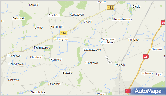 mapa Sabaszczewo, Sabaszczewo na mapie Targeo