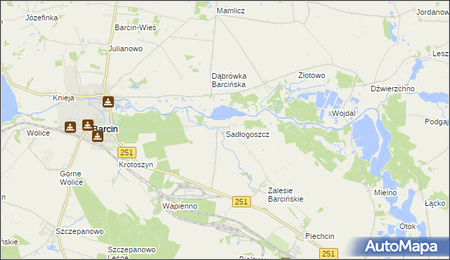 mapa Sadłogoszcz, Sadłogoszcz na mapie Targeo
