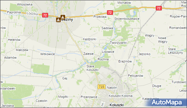 mapa Ścibiorów, Ścibiorów na mapie Targeo