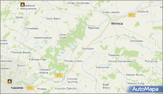 mapa Skoroszki, Skoroszki na mapie Targeo