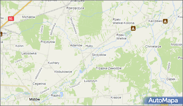 mapa Skrzydlów, Skrzydlów na mapie Targeo