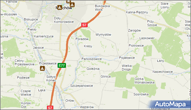 mapa Sławice Szlacheckie, Sławice Szlacheckie na mapie Targeo