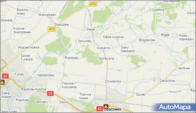 mapa Słoneczna, Słoneczna na mapie Targeo