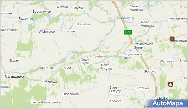 mapa Słotwin, Słotwin na mapie Targeo