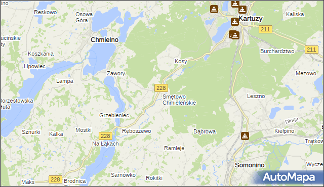 mapa Smętowo Chmieleńskie, Smętowo Chmieleńskie na mapie Targeo