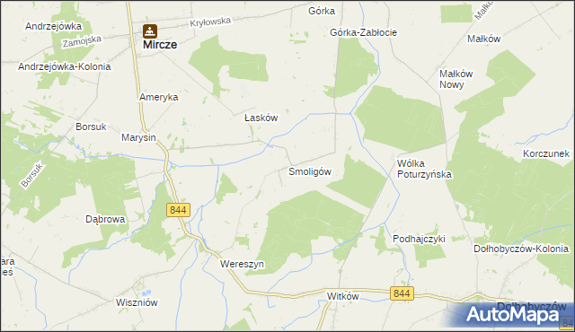 mapa Smoligów, Smoligów na mapie Targeo