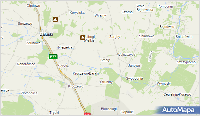 mapa Smoły, Smoły na mapie Targeo