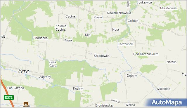 mapa Śniadówka, Śniadówka na mapie Targeo