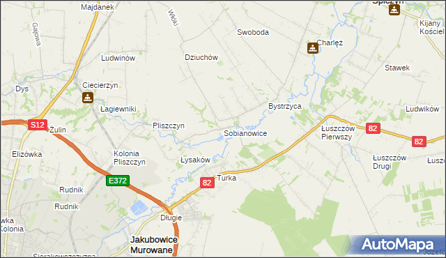 mapa Sobianowice, Sobianowice na mapie Targeo