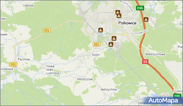 mapa Sobin, Sobin na mapie Targeo