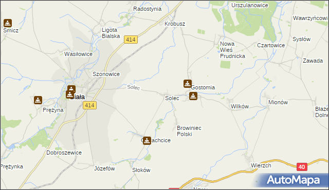 mapa Solec gmina Biała, Solec gmina Biała na mapie Targeo