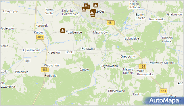 mapa Sromutka, Sromutka na mapie Targeo