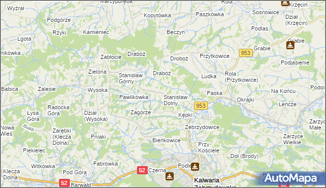 mapa Stanisław Dolny, Stanisław Dolny na mapie Targeo