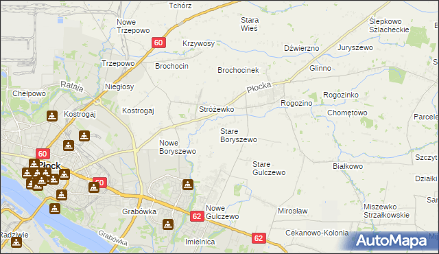 mapa Stare Boryszewo, Stare Boryszewo na mapie Targeo