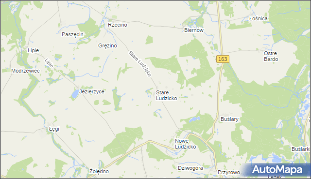 mapa Stare Ludzicko, Stare Ludzicko na mapie Targeo