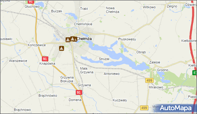 mapa Strużal, Strużal na mapie Targeo