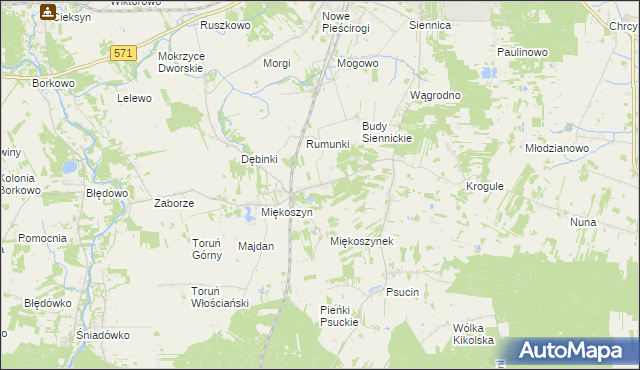 mapa Studzianki gmina Nasielsk, Studzianki gmina Nasielsk na mapie Targeo
