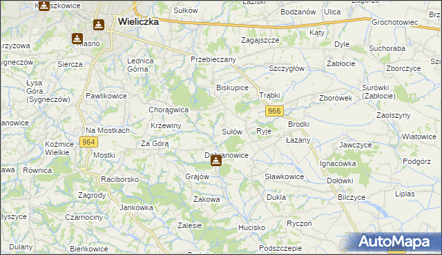 mapa Sułów gmina Biskupice, Sułów gmina Biskupice na mapie Targeo