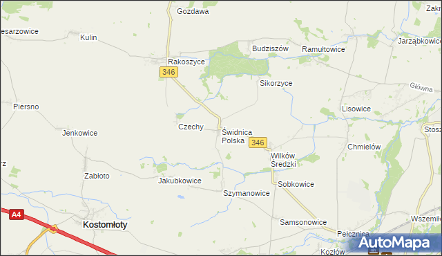 mapa Świdnica Polska, Świdnica Polska na mapie Targeo