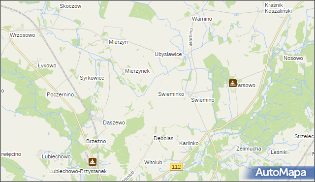 mapa Świeminko, Świeminko na mapie Targeo