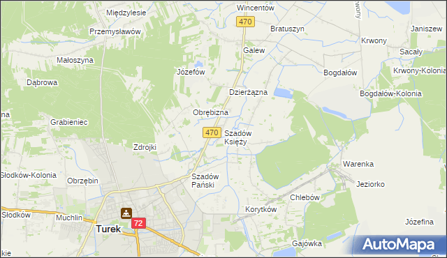 mapa Szadów Księży, Szadów Księży na mapie Targeo