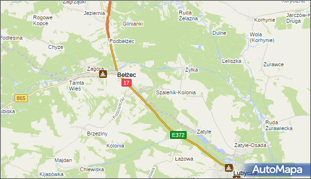 mapa Szalenik-Kolonia, Szalenik-Kolonia na mapie Targeo