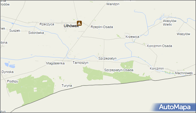 mapa Szczepiatyn, Szczepiatyn na mapie Targeo