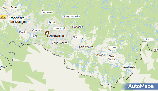 mapa Szlachtowa, Szlachtowa na mapie Targeo