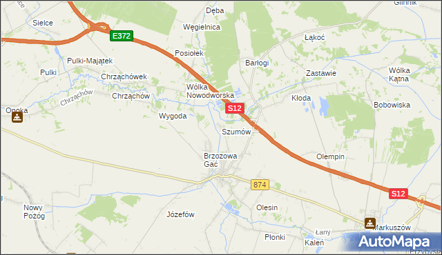 mapa Szumów, Szumów na mapie Targeo