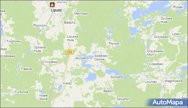 mapa Szwedzki Ostrów, Szwedzki Ostrów na mapie Targeo