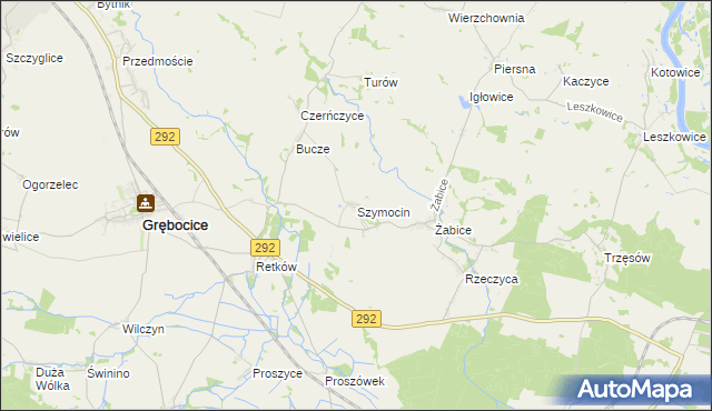 mapa Szymocin, Szymocin na mapie Targeo