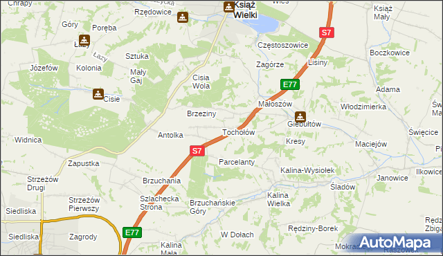 mapa Tochołów, Tochołów na mapie Targeo