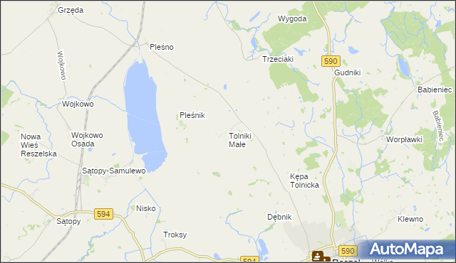 mapa Tolniki Małe, Tolniki Małe na mapie Targeo