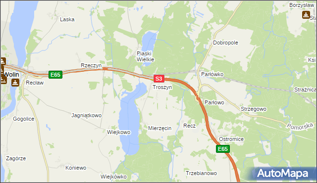 mapa Troszynek, Troszynek na mapie Targeo