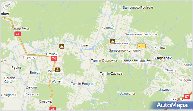 mapa Tumlin-Osowa, Tumlin-Osowa na mapie Targeo