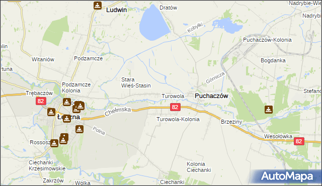 mapa Turowola, Turowola na mapie Targeo