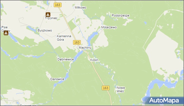 mapa Turze gmina Czaplinek, Turze gmina Czaplinek na mapie Targeo