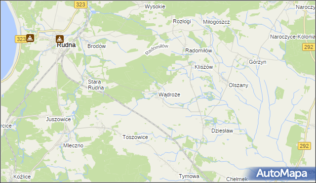 mapa Wądroże, Wądroże na mapie Targeo